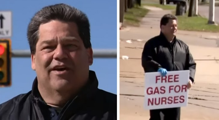 Um homem usa suas economias para oferecer gasolina a médicos e enfermeiros: "Obrigado por tudo que vocês fazem"