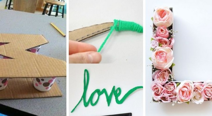 12 idee irresistibili per fabbricare lettere di cartone tridimensionali e decorare con brio qualsiasi stanza