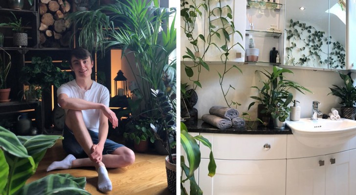 Questo ragazzo ha 1.400 piante nella sua casa e trascorre diverse ore ad innaffiarle ogni giorno
