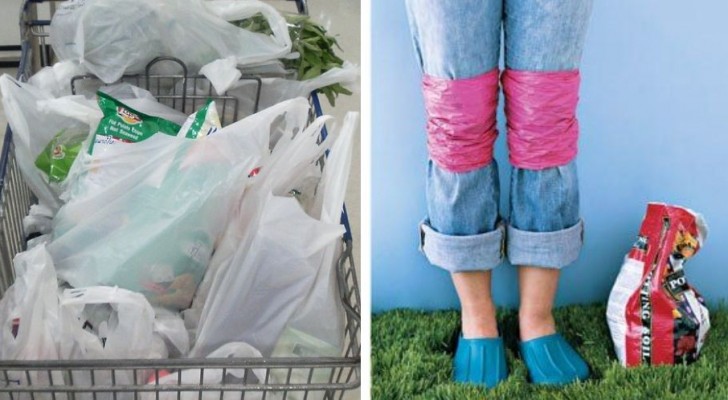 6 trovate semplici ma utili per riciclare le buste di plastica e aiutare l'ambiente