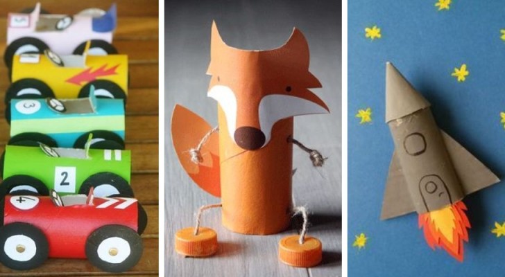 12 adorabili lavoretti creativi per i bambini da realizzare riciclando i  rotoli di cartone 
