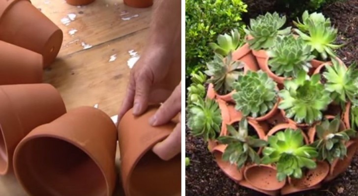 Il semplice metodo fai-da-te per riciclare vasi di terracotta e trasformarli in una fantastica fioriera