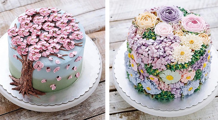 Les pâtissiers partagent leurs magnifiques "gâteaux floraux" pour célébrer le printemps de façon très sucrée