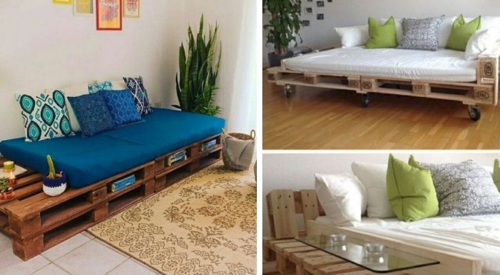 11 progetti fai-da-te per costruire un originale divano-letto riciclando i pallet
