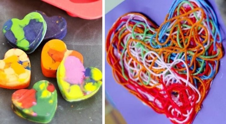 9 adorabili lavoretti perfetti per creare fantastiche decorazioni a forma di cuore con i bambini