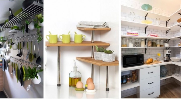 13 idee pratiche e intelligenti per allestire ripiani e scaffali in cucina  e organizzare meglio gli spazi 