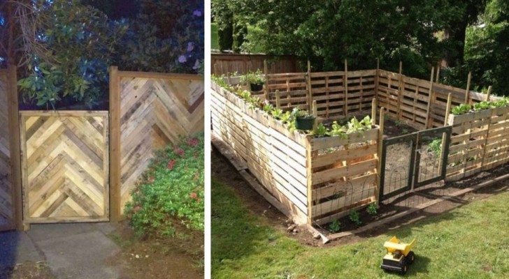 9 idee strepitose per costruire recinzioni in giardino riciclando i pallet
