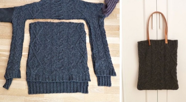 Il metodo semplice per trasformare un vecchio maglione di lana in una fantastica borsa