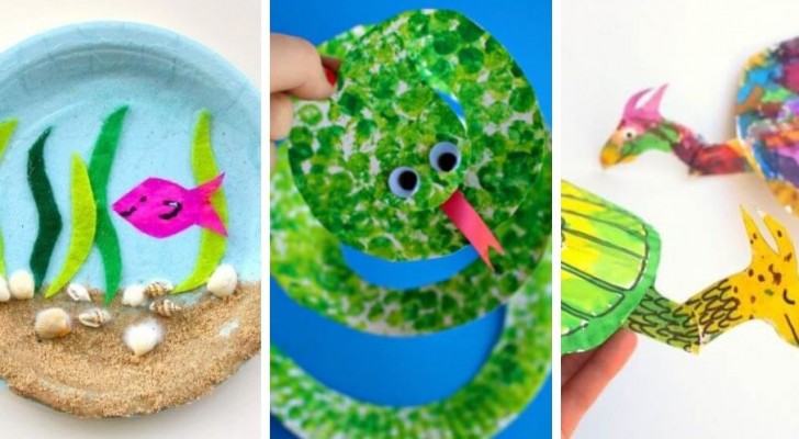 10 lavoretti divertenti e coloratissimi da realizzare riciclando piatti di carta
