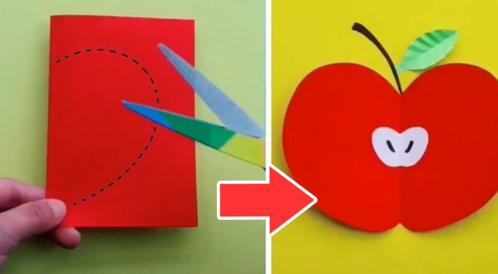 Il semplice tutorial passo dopo passo per creare un delizioso biglietto di carta a forma di mela