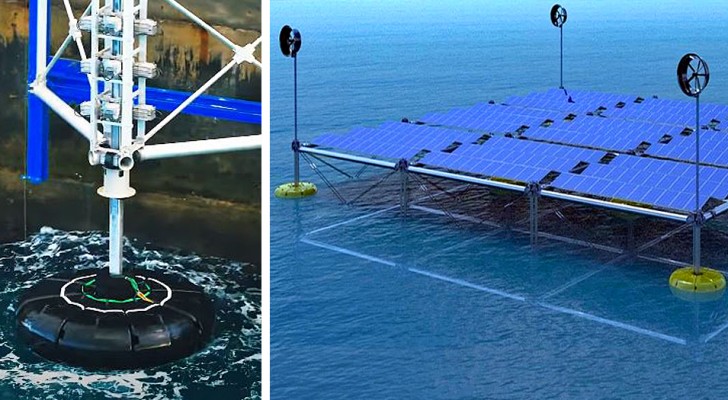 Una piattaforma galleggiante che produce energia da onde, vento e sole: il progetto di una startup tedesca