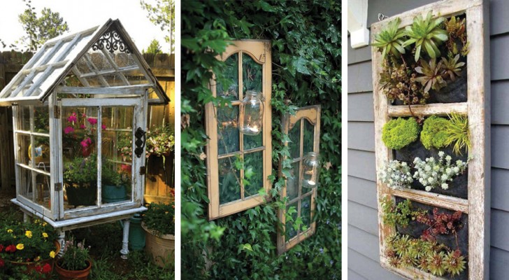 12 idee irresistibili per riciclare le vecchie finestre dando agli ambienti un tocco romantico