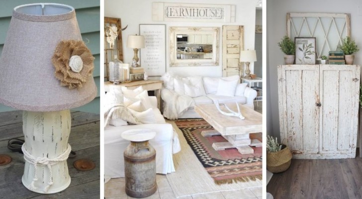 16 ottime idee per arredare gli ambienti in stile "farmhouse" usando varie sfumature di bianco