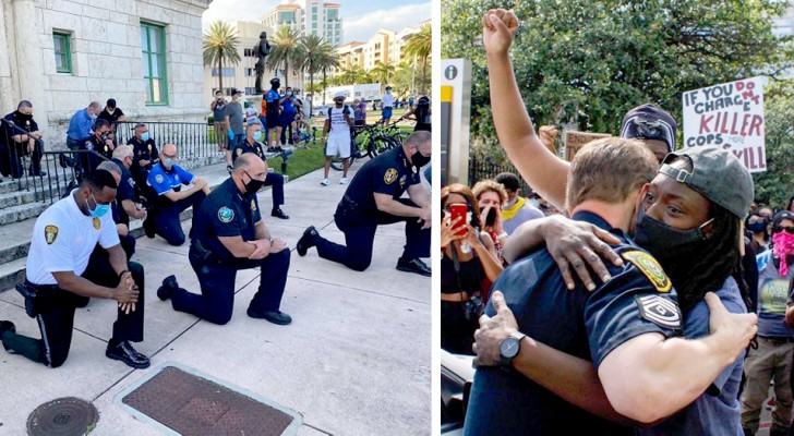 Manifestazioni contro il razzismo in USA: 13 momenti di protesta pacifica che i media tendono a non mostrare