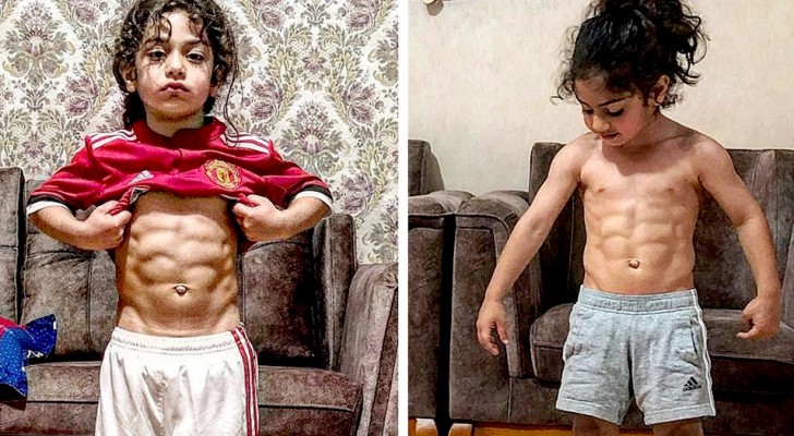 This 6 year old already has a sculpted physique like an Olympic champion and wants to become a successful footballer