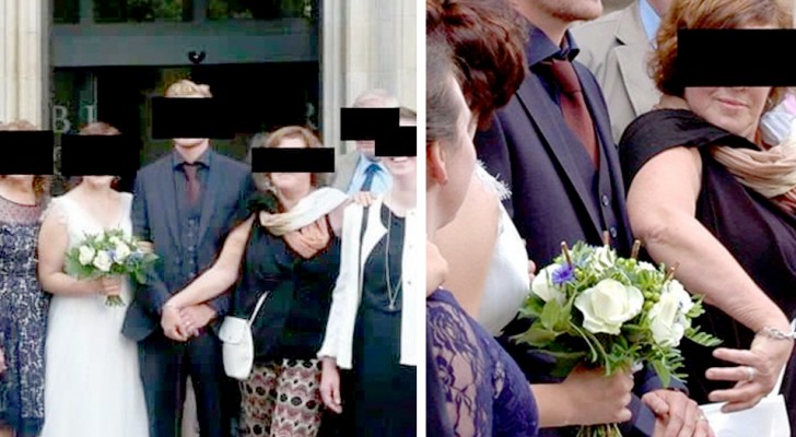 I'm his wife too!": newlywed's mother-in-law grabs her sons hand during wedding photos 