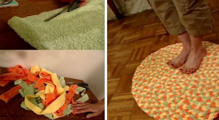 Il metodo passo dopo passo per riciclare vecchi asciugamani e trasformarli in un pratico tappetino da bagno