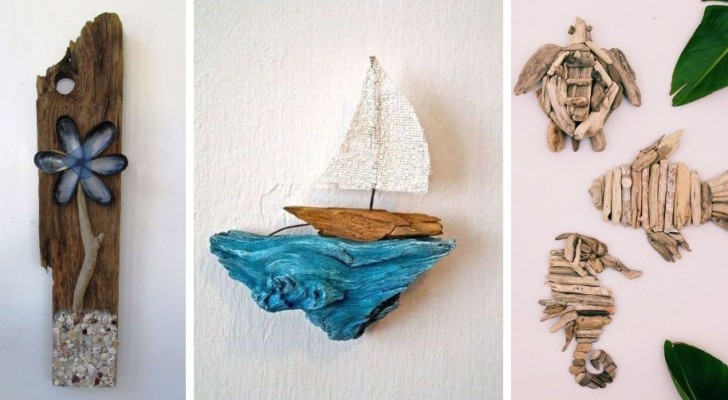 10 decorazioni semplici ma incantevoli da realizzare riciclando il legno di mare o il legname di recupero