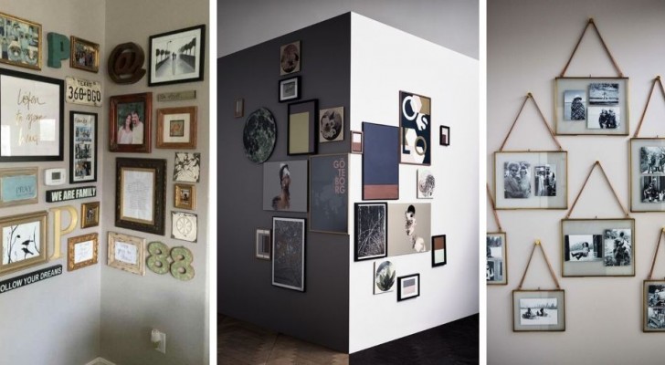 10 proposte originali per allestire una galleria di foto in casa e metterle in mostra anche con poco spazio