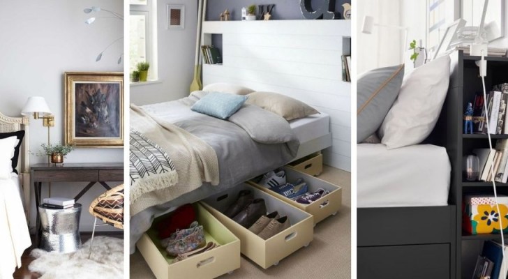 10 soluzioni utili e ingegnose per ricavare spazio anche nelle camere da letto più anguste