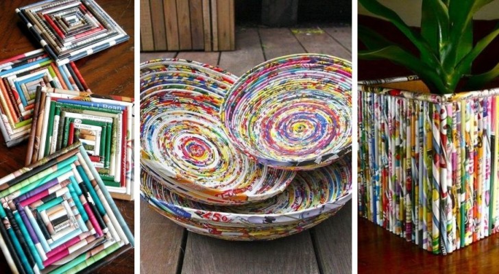 10 fantasiosi progetti fai-da-te da realizzare con cannucce di carta ricavate da giornali riviste