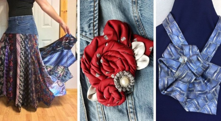 11 decorazioni fai da te da realizzare riciclando vecchie cravatte in modo davvero creativo