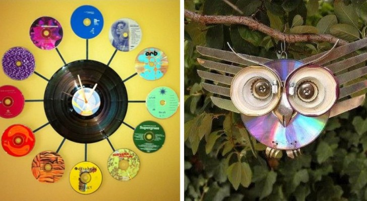 10 simpatiche decorazioni fai da te per riciclare vecchi CD e DVD