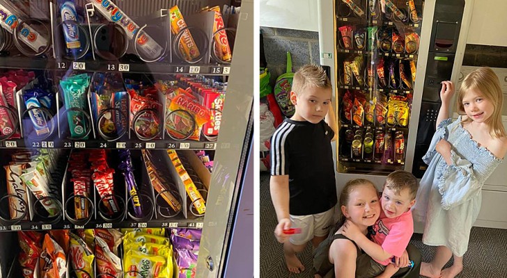 A mother who installed a vending machine at home to prevent her children from always eating unhealthy snacks