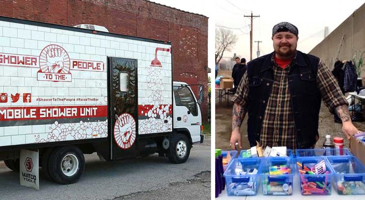 A man builds a shower truck for the homeless: the idea to restore dignity to those who have nothing