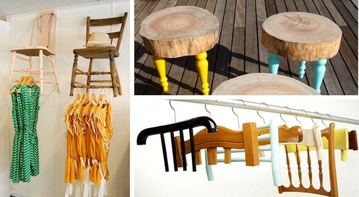 10 spunti creativi per arredare gli ambienti in modo originale riciclando vecchie sedie