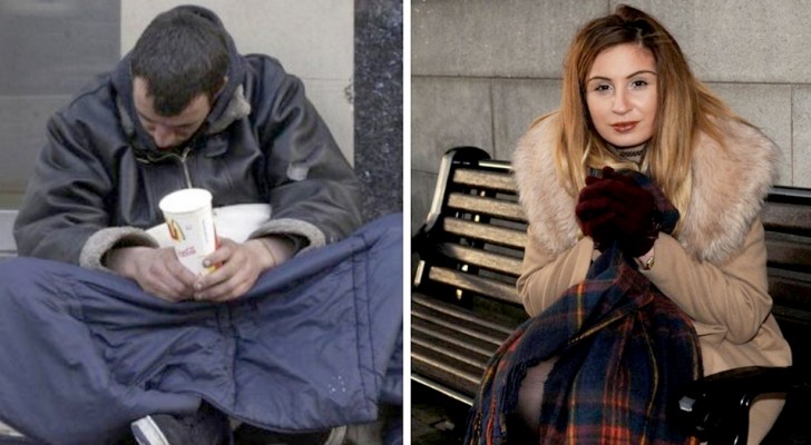 A homeless man offers his last money to a girl in need: she raises 42,000 pounds to give him a home