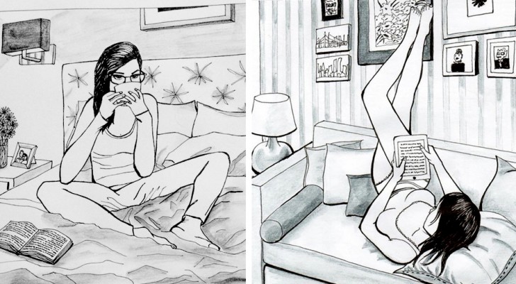 An illustrator shows how wonderful living alone can be for a woman