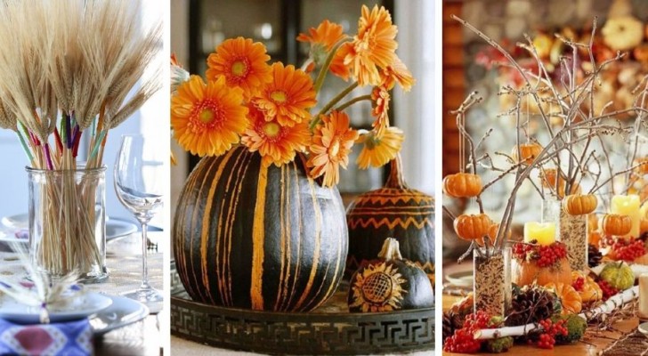 13 incantevoli centrotavola autunnali per decorare la tavola con i simboli di questa splendida stagione