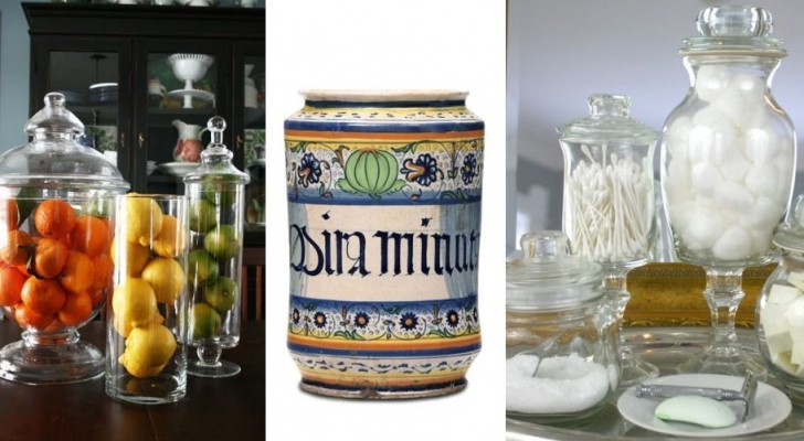 Gli spunti più incantevoli per decorare la casa con i vasi in vetro e ceramica da farmacia