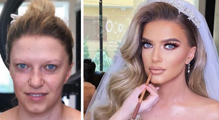 Thanks to his skills as a makeup artist, he manages to transform every woman into a 