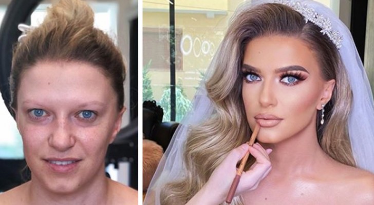 Thanks to his skills as a makeup artist, he manages to transform every woman into a "perfect" bride.