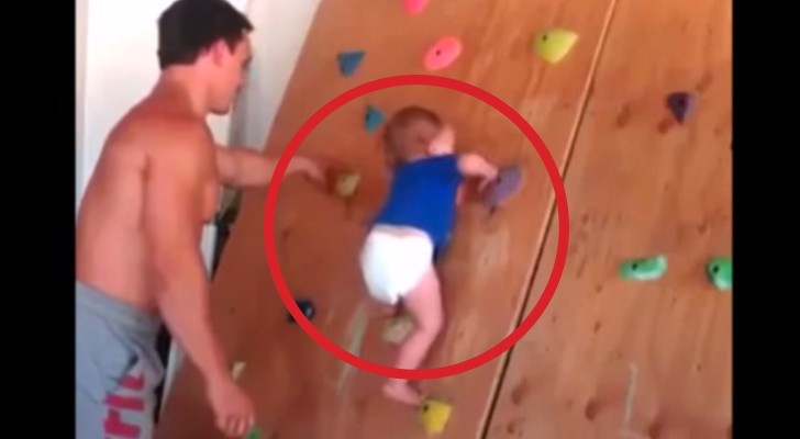 Surely he's the youngest climber you've ever seen ! 