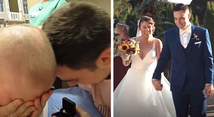 She survived cancer after months of suffering: her boyfriend proposes to her on the last day of chemo