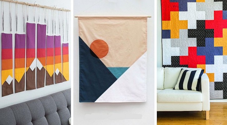 11 spunti da cui trarre ispirazione per realizzare splendidi quadri di  stoffa con il patchwork 