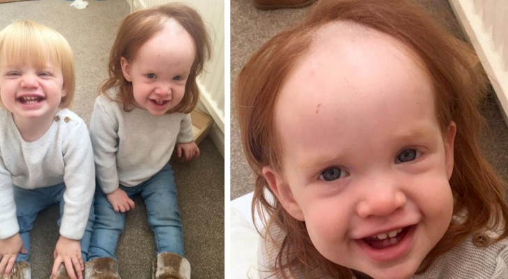 She went to the bathroom and spread her head with depilatory cream: this little girl's crazy new look 