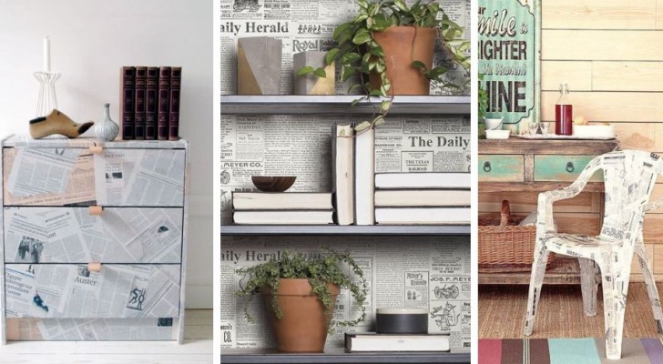10 modi originali per decorare la casa riciclando i giornali e dare agli ambienti un tocco di creatività