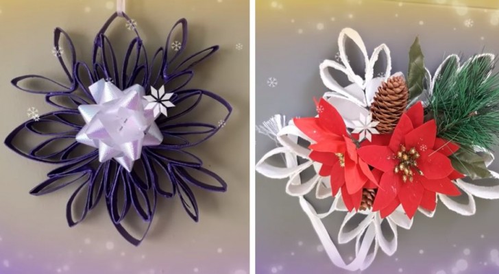 5 splendidi progetti di riciclo creativo per realizzare decorazioni di Natale con i rotoli di carta igienica