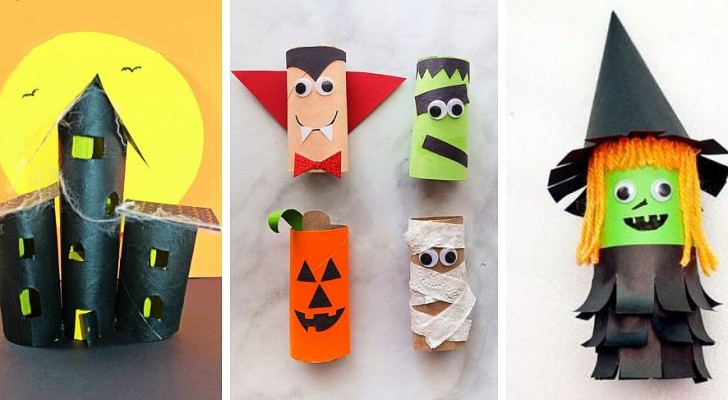 10 merveilleux travaux d'Halloween à réaliser en recyclant les rouleaux de papier toilette