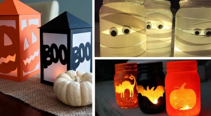 10 trovate creative per realizzare lanterne e portacandele per Halloween con barattoli, carta e non solo