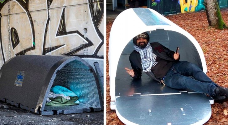 Er erfindet "Iglus" für Obdachlose: warme und sichere Unterkünfte, die es den weniger Glücklichen ermöglichen, durch den Winter zu kommen