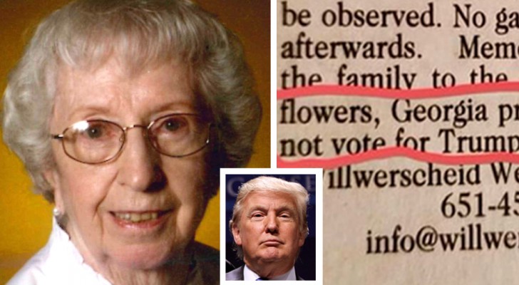 La curieuse nécrologie d'une grand-mère de 93 ans : "au lieu d'envoyer des fleurs, évitez de voter pour Trump"