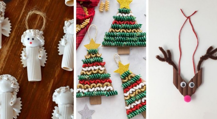 11 spunti uno più bello dell'altro per realizzare ornamenti di Natale usando la pasta cruda
