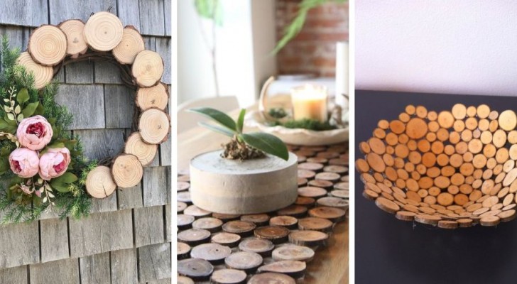 11 deliziosi lavoretti da realizzare con dischi di legno ricavati da rami e tronchi