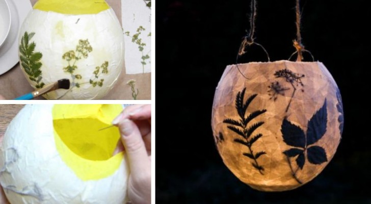 La tecnica semplice e affascinante per realizzare incantevoli lanterne di cartapesta, fiori o foglie pressate