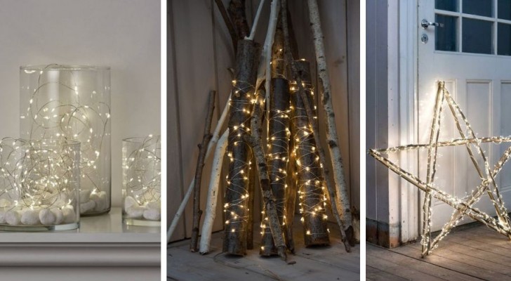 11 verschiedene und faszinierende Möglichkeiten, Lichter für schöne Weihnachtskompositionen zu verwenden